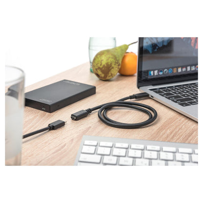 DIGITUS USB 2.0 Verlängerungskabel Typ C -C St/Bu 1.5m, sw