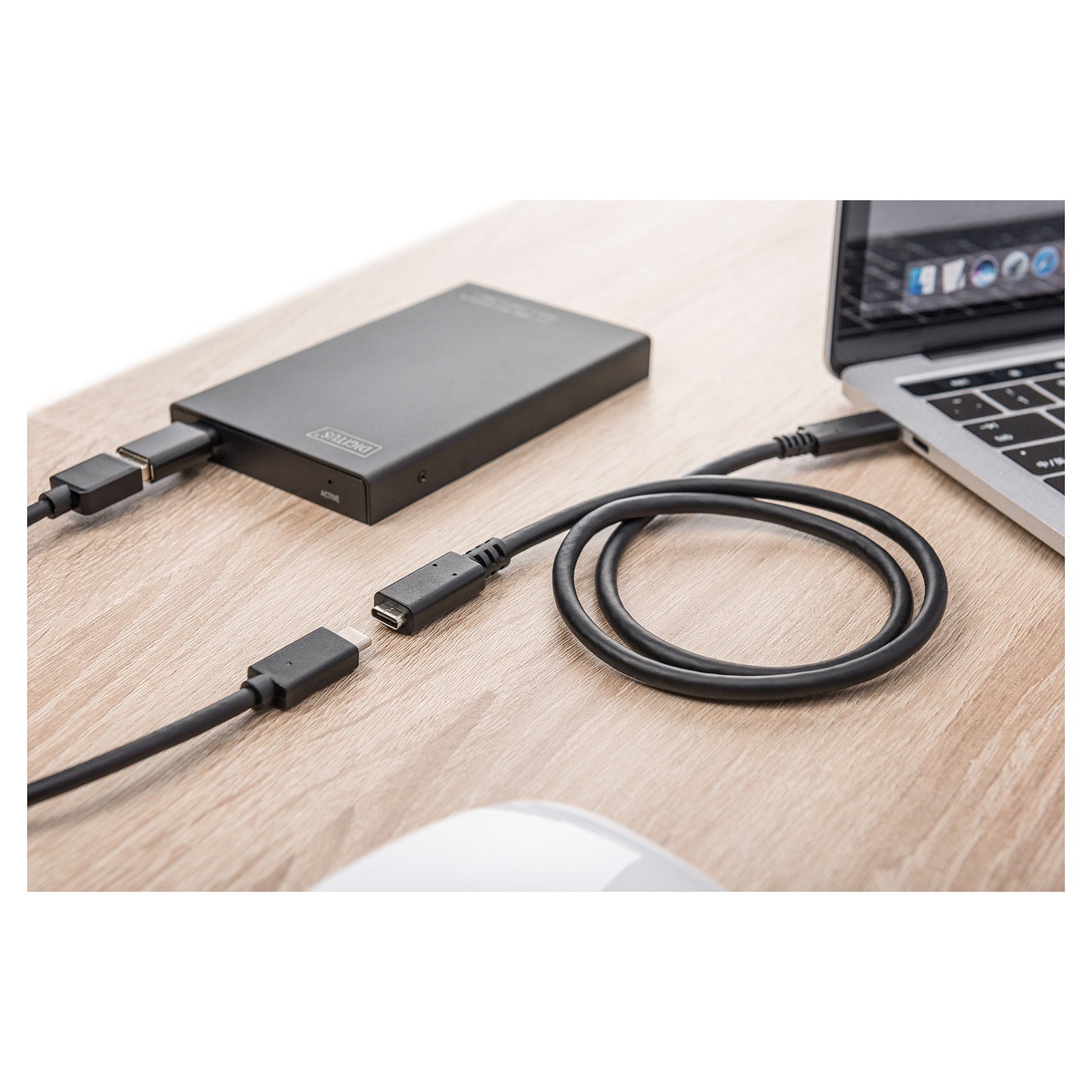 DIGITUS USB 2.0 Verlängerungskabel Typ C -C St/Bu 1.5m, sw