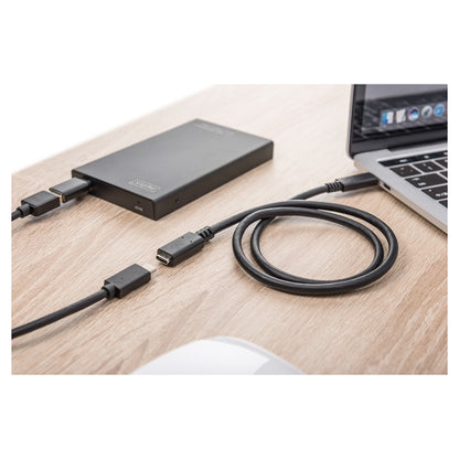 DIGITUS USB 2.0 Verlängerungskabel Typ C -C St/Bu 2.0m, sw