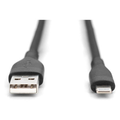 DIGITUS USB 2.0 Kabel Typ A-Lightning Silikon 2m MFI schwarz