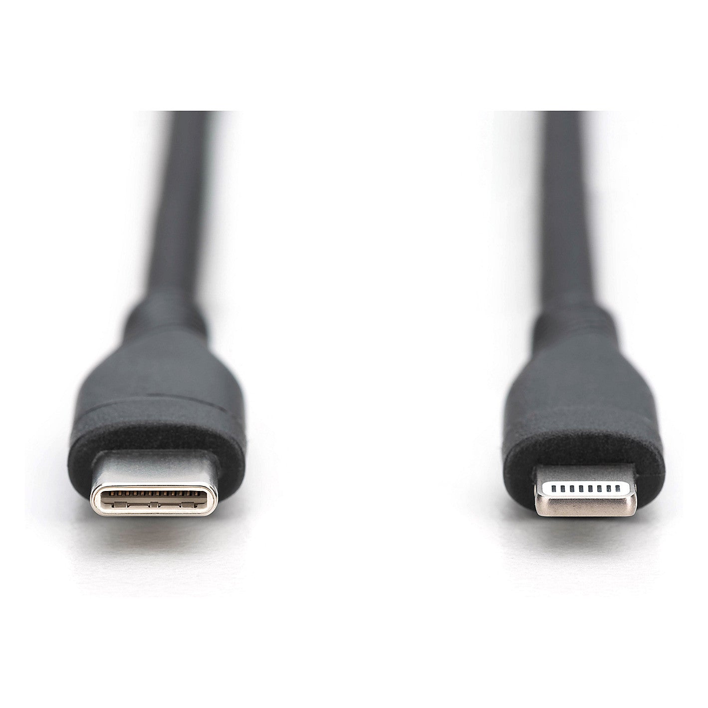 DIGITUS USB 2.0 Kabel Typ C-Lightning Silikon 0,5m MFI schwa