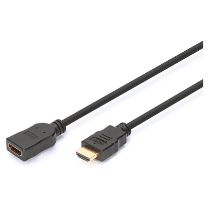 DIGITUS HDMI Verlängerungskabel m. Ethernet 4K 2m schwarz
