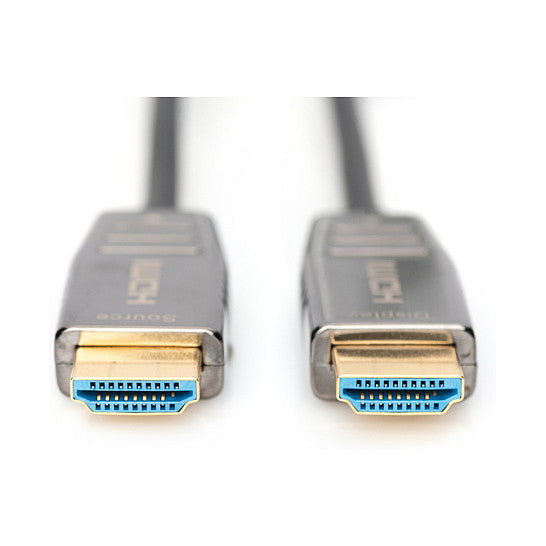 DIGITUS HDMI AOC Hybrid Glasfaserkabel UHD 8K 15m schwarz