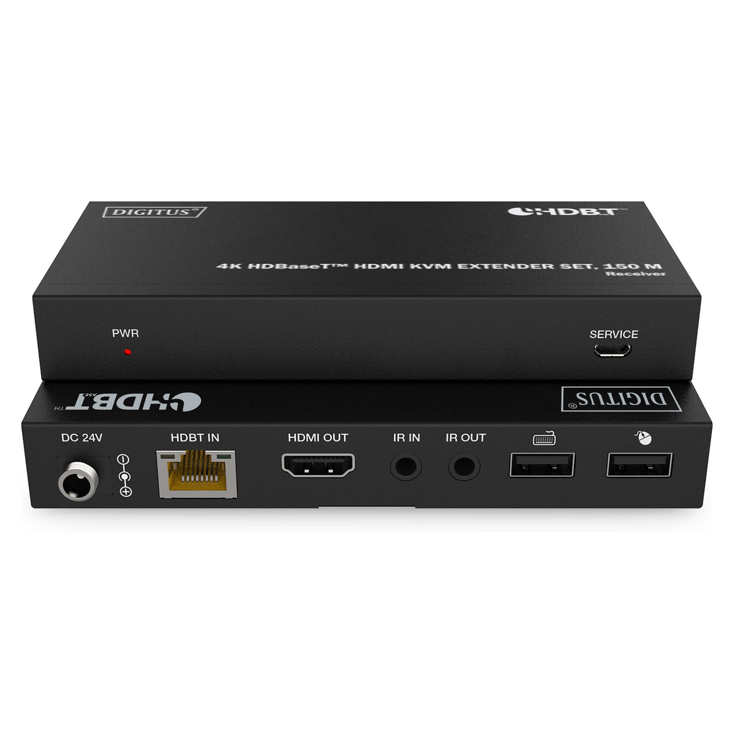 DIGITUS 4K HDBaseT HDMI KVM Extender Set USB 1.1 150m