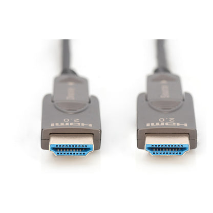 DIGITUS HDMI AOC Hybrid Glasfaserkabel 4K abnehmbar 20m schw