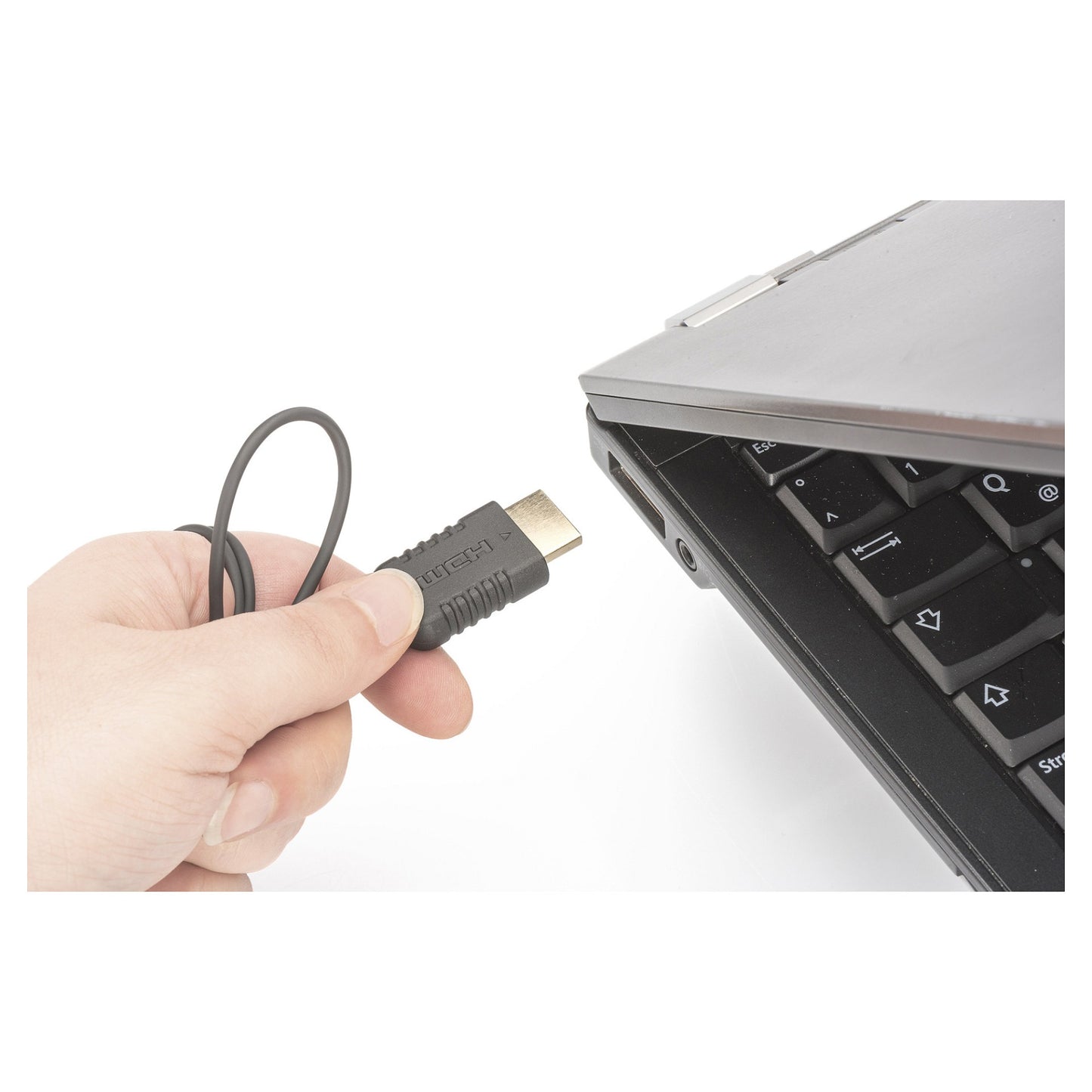 DIGITUS HDMI Anschlusskabel, HighFlex St/St, 2.0m, sw