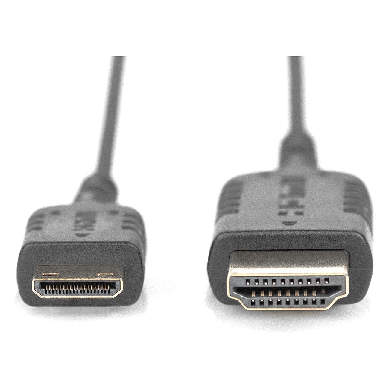 DIGITUS HDMI Anschlusskabel, C-A, HighFlex St/St, 2.0m, sw