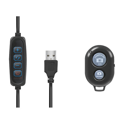 Logilink Smartphone-Ringlicht-Stativ m. Fernauslöser.DM 25cm