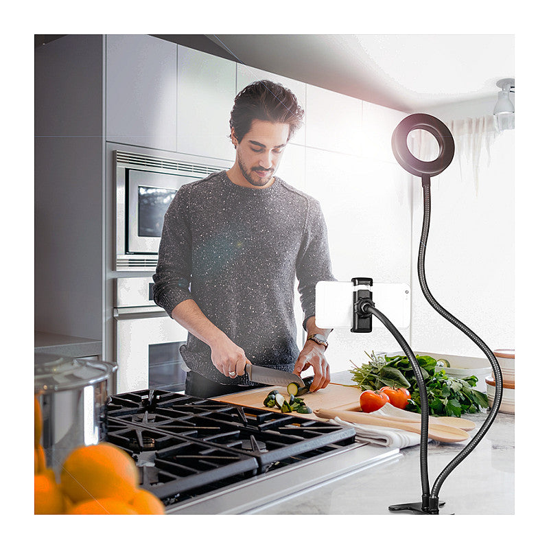 Logilink Smartphone-Ringlicht-Klemmhalterung. DM 8.5cm