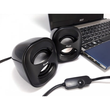 Equip Lautsprecher Mini für Notebook/PC. USB-betriebener Schalter/Schalter