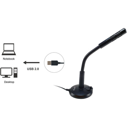 Equip Tischmikrofon+Einstellbarer Winkel mit USB Anschluss