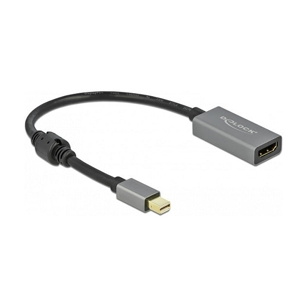 DELOCK Aktiver mini DisplayPort 1.4 zu HDMI Adapter 4K 60Hz HDR