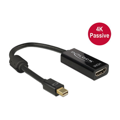 DELOCK Adapterkabel mini DisplayPort 1.2 Stecker > HDMI Buchse schwarz 4K Passiv