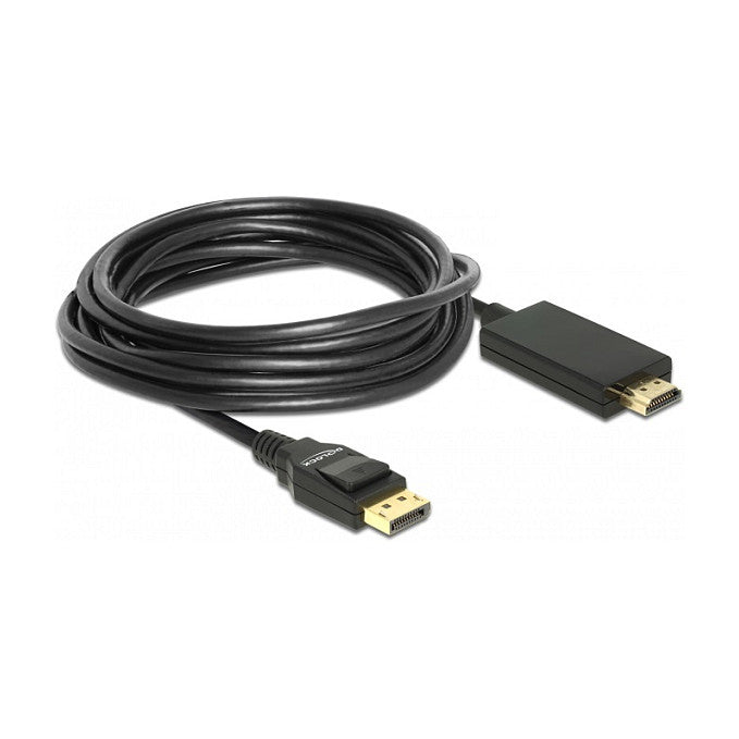 DELOCK Kabel Displayport 1.2 Stecker > High Speed HDMI-A Stecker Passiv 4K 5 m schwarz