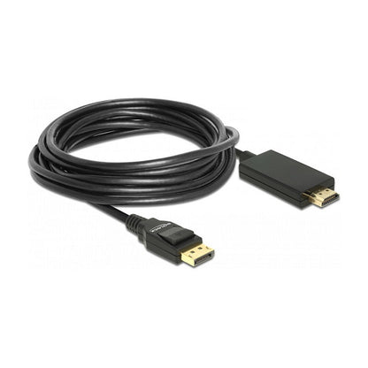DELOCK Kabel Displayport 1.2 Stecker > High Speed HDMI-A Stecker Passiv 4K 5 m schwarz
