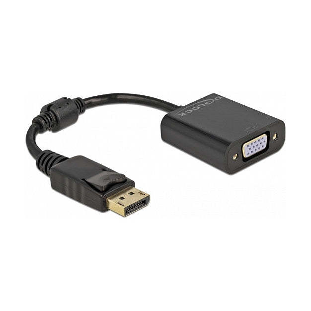 DELOCK Adapter DisplayPort 1.2 Stecker zu VGA Buchse Passiv schwarz