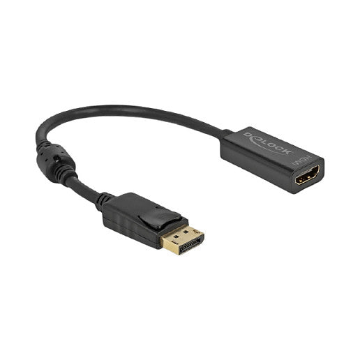 DELOCK Adapter DisplayPort 1.2 Stecker zu HDMI Buchse 4K Passiv schwarz