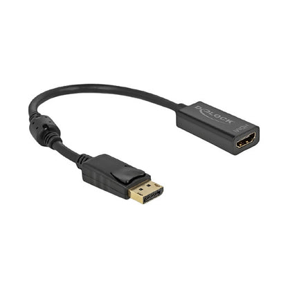 DELOCK Adapter DisplayPort 1.2 Stecker zu HDMI Buchse 4K Passiv schwarz