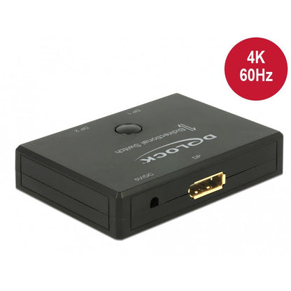 DELOCK Displayport 2 - 1 Umschalter bidirektional 4K 60 Hz