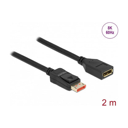 DELOCK DisplayPort Verlngerungskabel 8K 60 Hz 2 m