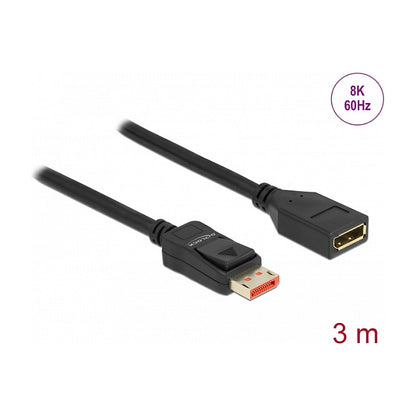 DELOCK DisplayPort Verlngerungskabel 8K 60 Hz 3 m