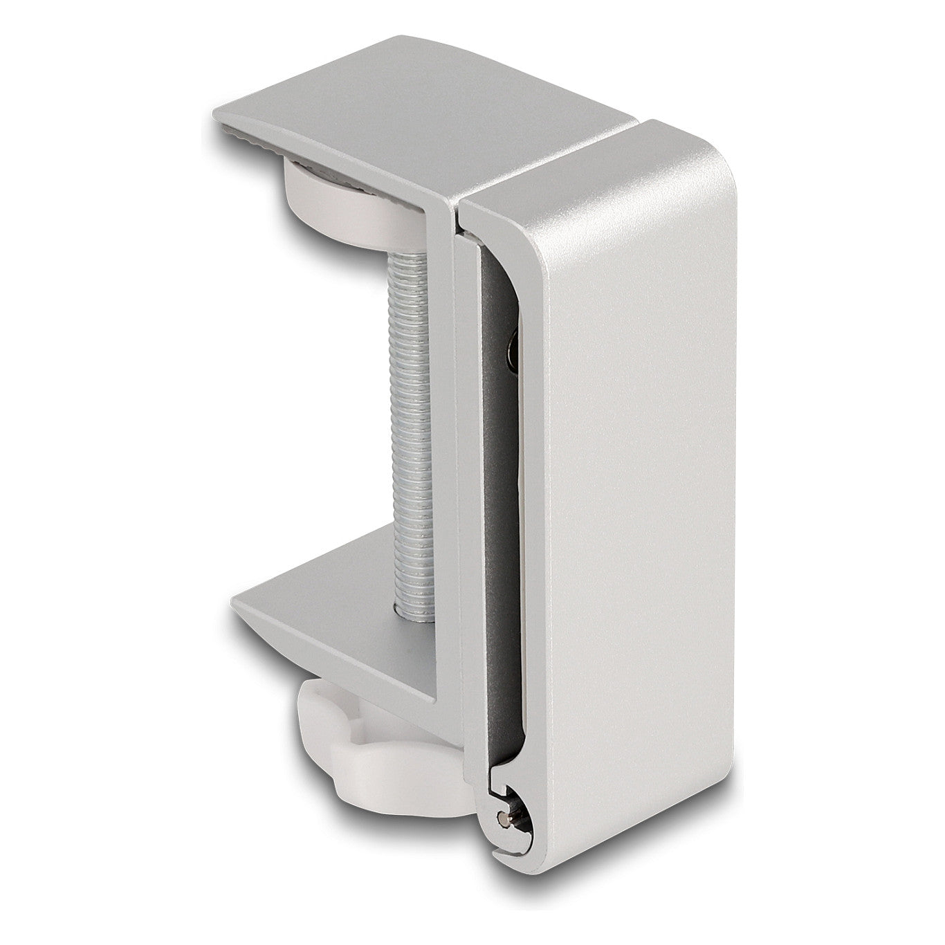 DELOCK Kopfhrerhalterung verstellbar zur Tischmontage Aluminium silber