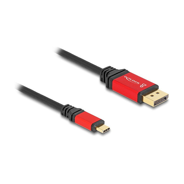 DELOCK ?USB Type-C zu DisplayPort Kabel DP Alt Mode 8K 30 Hz mit HDR Funktion 2m rot
