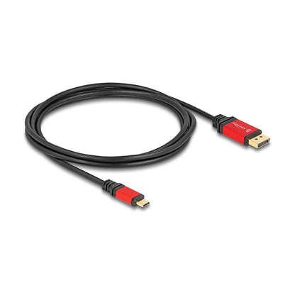 DELOCK ?USB Type-C zu DisplayPort Kabel DP Alt Mode 8K 30 Hz mit HDR Funktion 2m rot