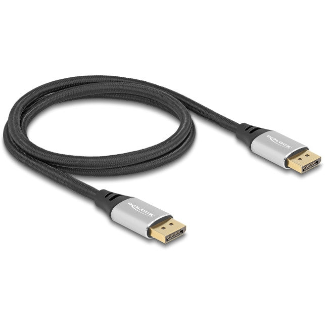 DELOCK DisplayPort Kabel 16K 60 Hz 1m silber Metall
