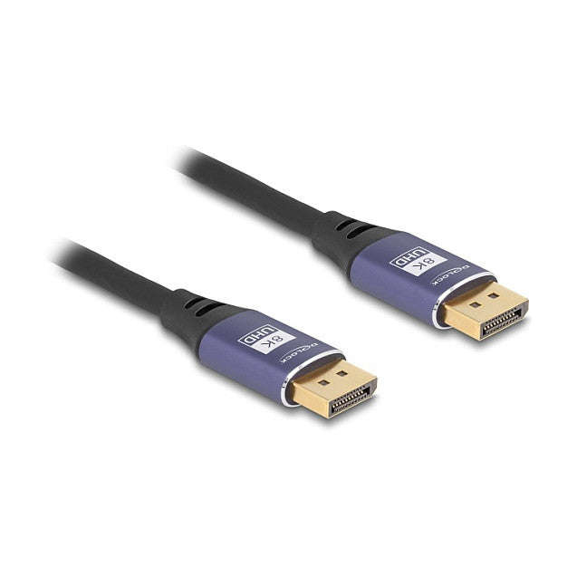 DELOCK DisplayPort Kabel 8K 60 Hz 1m flieder Metall