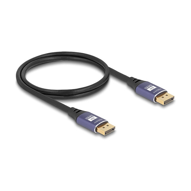 DELOCK DisplayPort Kabel 8K 60 Hz 1m flieder Metall