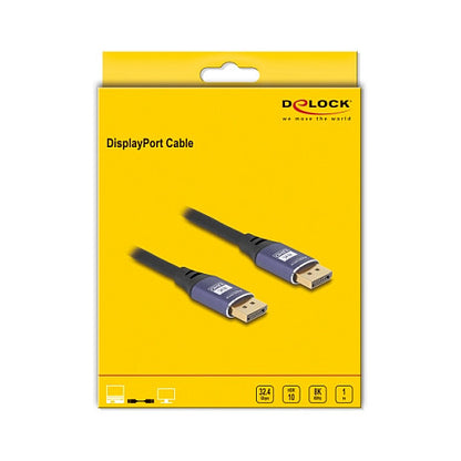 DELOCK DisplayPort Kabel 8K 60 Hz 1m flieder Metall