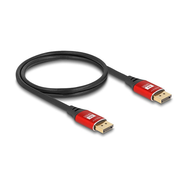 DELOCK DisplayPort Kabel 8K 60 Hz 2m rot Metall