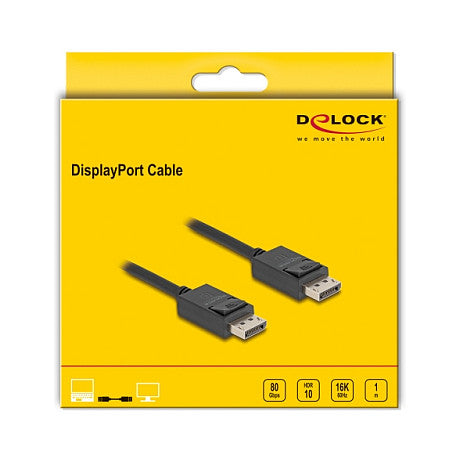 DELOCK DisplayPort Kabel 16K 60 Hz 80 Gbps 1m