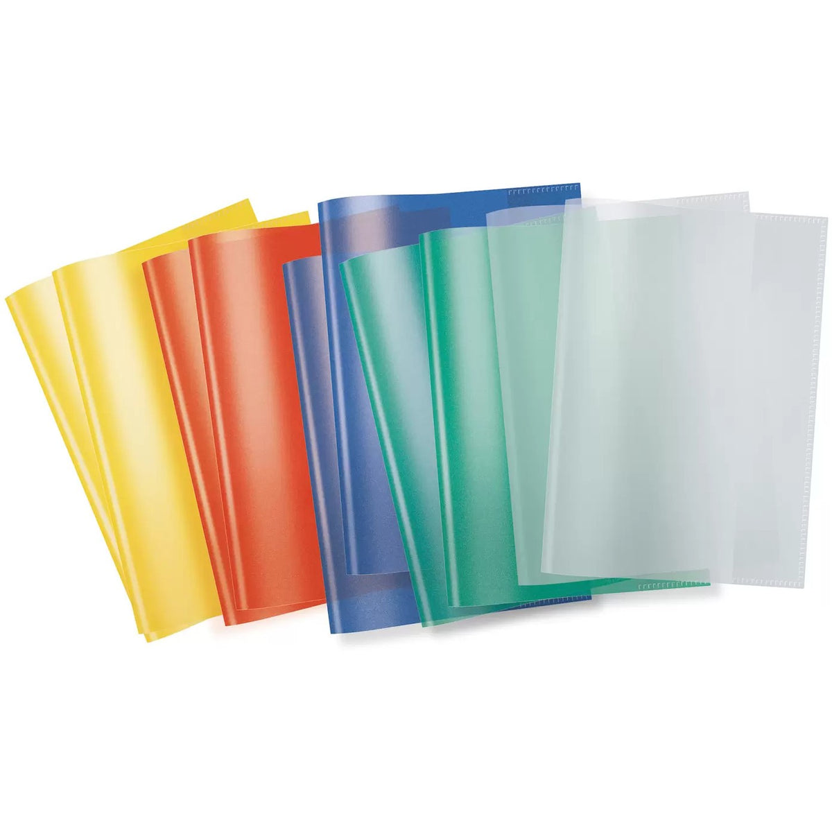 Heftschoner 10er Set A5 transparent (5 Farben)