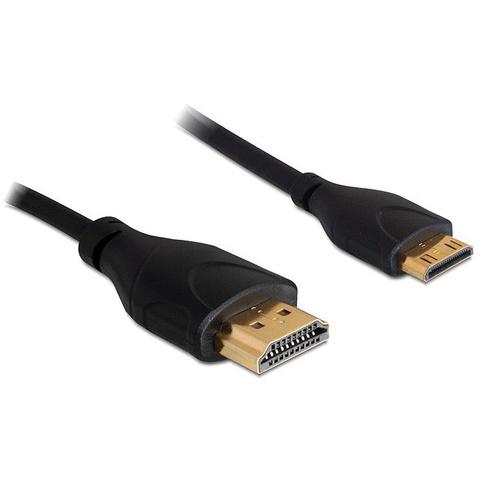 DELOCK Kabel HDMI A Stecker > Mini C Stecker High Speed with Ethernet 1 m Slim