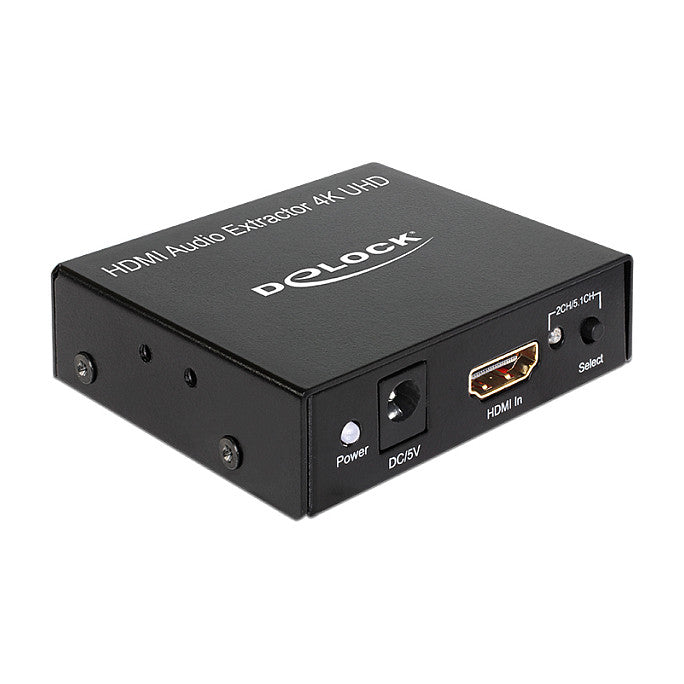 DELOCK Adapter HDMI zu HDMI + Audio Extractor 4K