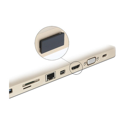 DELOCK Staubschutz fur HDMI A Buchse ohne Griff 10 Stuck schwarz