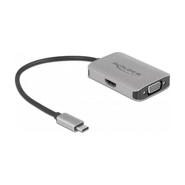 DELOCK USB Type-C Splitter DP Altmode > 1 x HDMI + 1 x VGA out