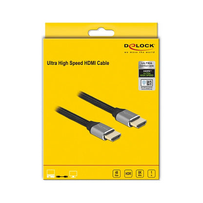 DELOCK Ultra High Speed HDMI Kabel 48 Gbps 8K 60Hz grau 1m zertifiziert