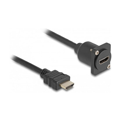 DELOCK D-Typ HDMI Kabel Stecker zu Buchse schwarz 20cm