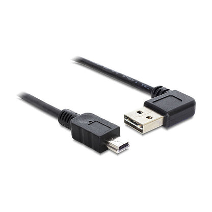 Kabel EASY-USB 2.0 Typ-A Stecker gewinkelt links / rechts > USB 2.0 Typ Mini-B Stecker 5 m