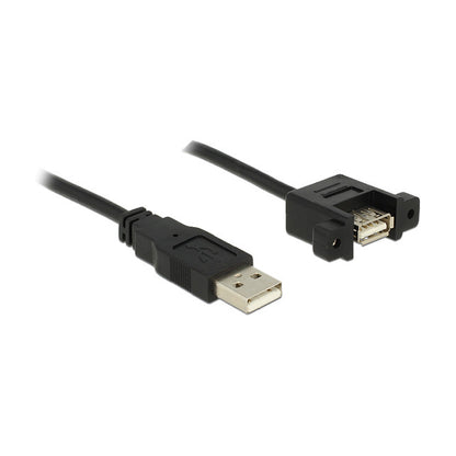 DELOCK Kabel USB 2.0 A Stecker > USB 2.0 A Buchse zum Einbau 1 m