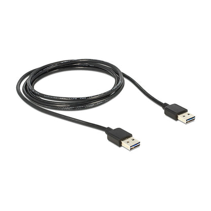 DELOCK Kabel EASY-USB 2.0 Typ-A Stecker > EASY-USB 2.0 Typ-A Stecker 2m schwarz