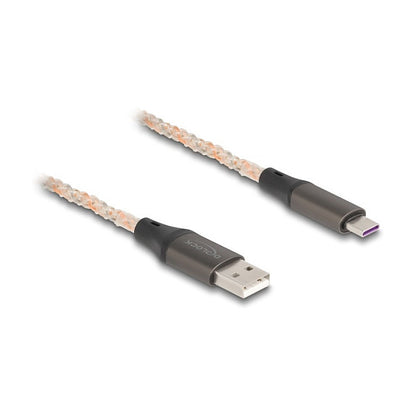 DELOCK USB 2.0 Kabel Typ-A zu USB Type-C mit RGB Beleuchtung