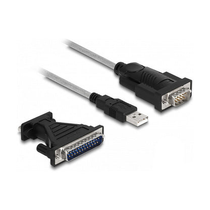 DELOCK Adapter USB 2.0 Typ-A > RS-232 D Sub 9 + D-Sub 25