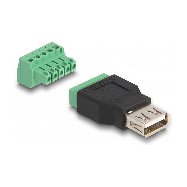DELOCK USB 2.0 Typ-A Bu zu Terminalblock Adapter 2-teilig