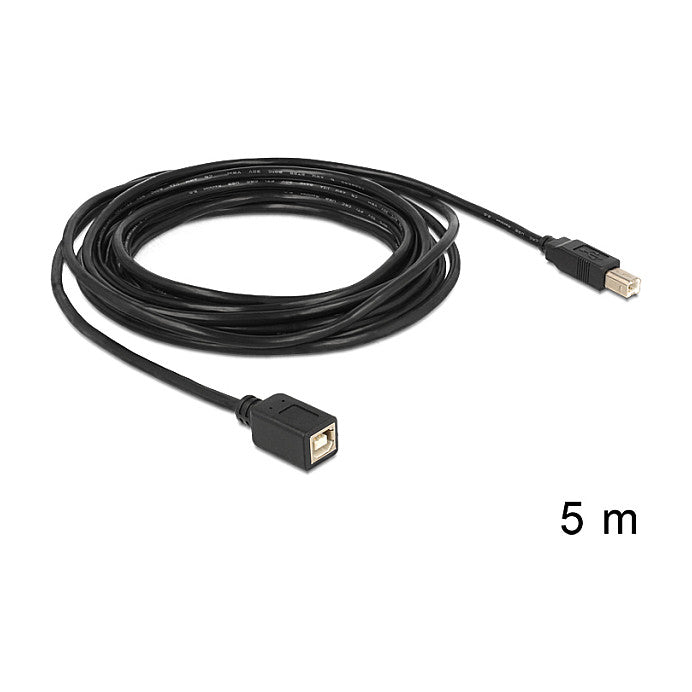 DELOCK Verlngerungskabel USB 2.0 B Stecker > B Buchse 5m