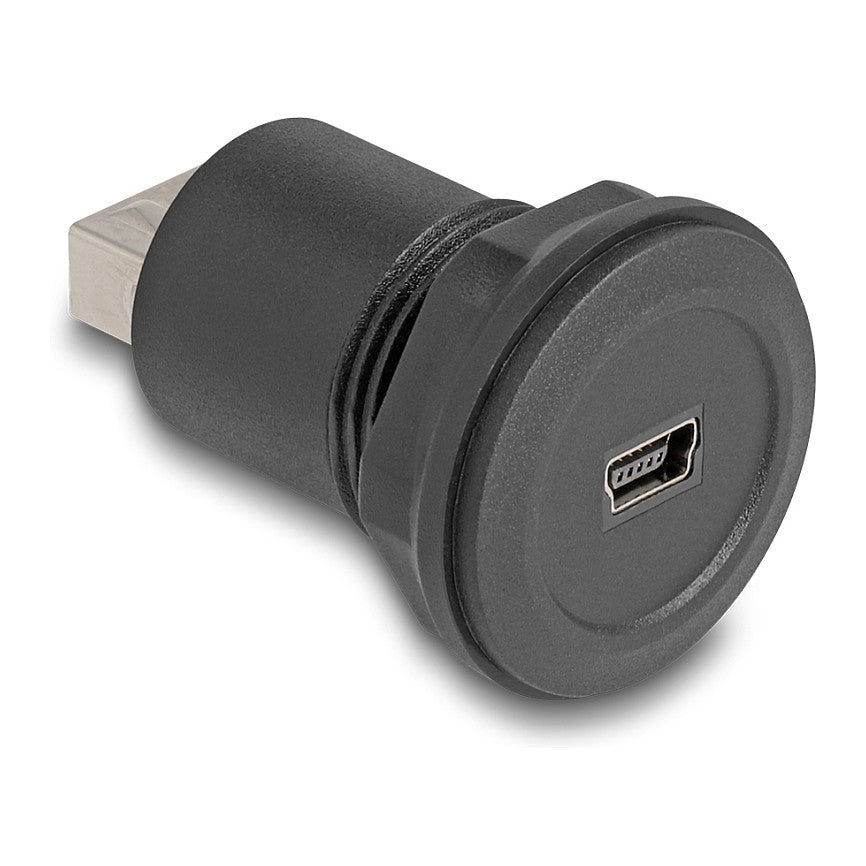 DELOCK USB 2.0 Typ Mini-B zu USB 2.0 Typ-A Einbaubu. schwarz