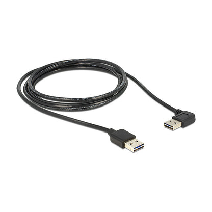 DELOCK Kabel EASY-USB 2.0 Typ-A Stecker > EASY-USB 2.0 Typ-A Stecker gewinkelt links / rechts 5m
